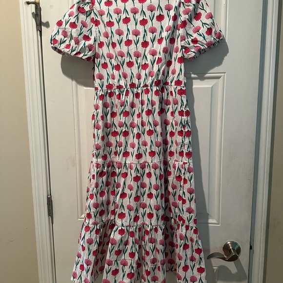 J. Crew Floral Maxi Dress - Red and Pink - Picture 6 of 12